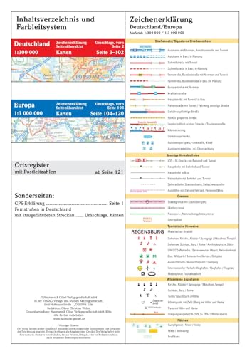 Neuer Straßenatlas Deutschland/Europa 2025/2026: Praktisch mit Spiralbindung