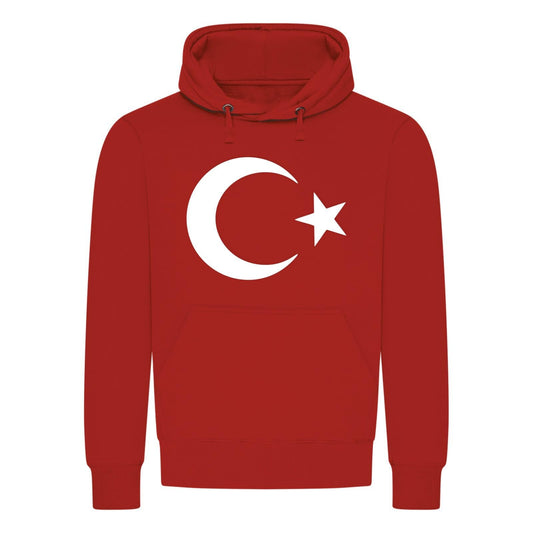 TÜRKiYE Kapuzenpullover mit türkische Mond und Stern Flagge in Rot
