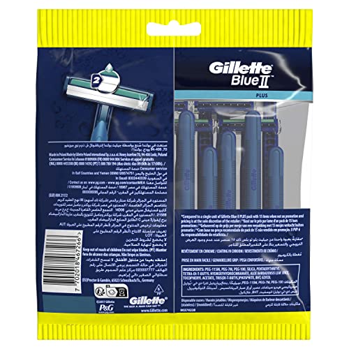 Gilette Blue2 Plus | Einwegklingen für Männer (20 Stück)