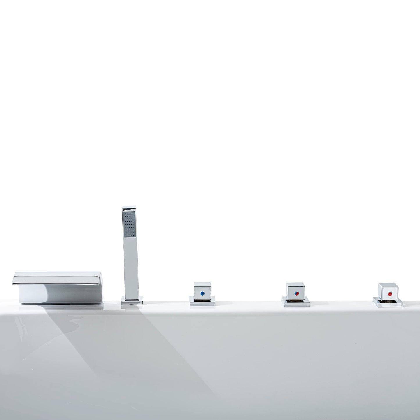Basera® Premium Indoor-Whirlpool 'Naxos' mit 24 Massagedüsen: Heizung, LED, Touchpanel, Bluetooth