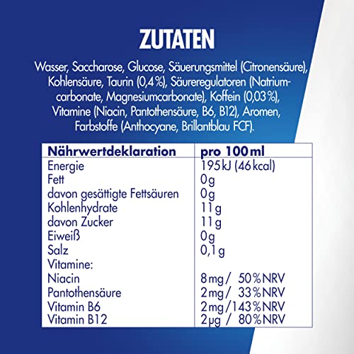 Red Bull Energy Drink 'Blue Edition' (24er-Pack Dosen je 250ml) mit Heidelbeere-Geschmack