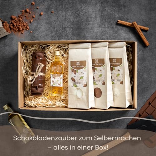 Pure Xocolate DIY-Schoko-Kit | Set zum Schokolade selber machen inkl. Silikonform und Rezepten