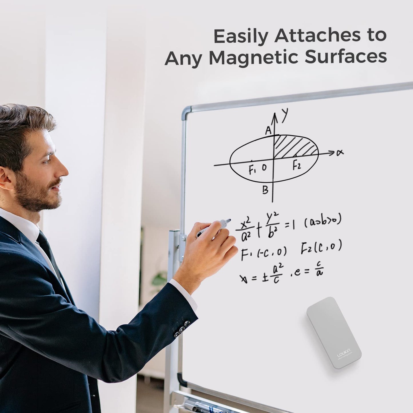 Magnetic Whiteboard Cleaner for Classroom, Home and Office (Gray)