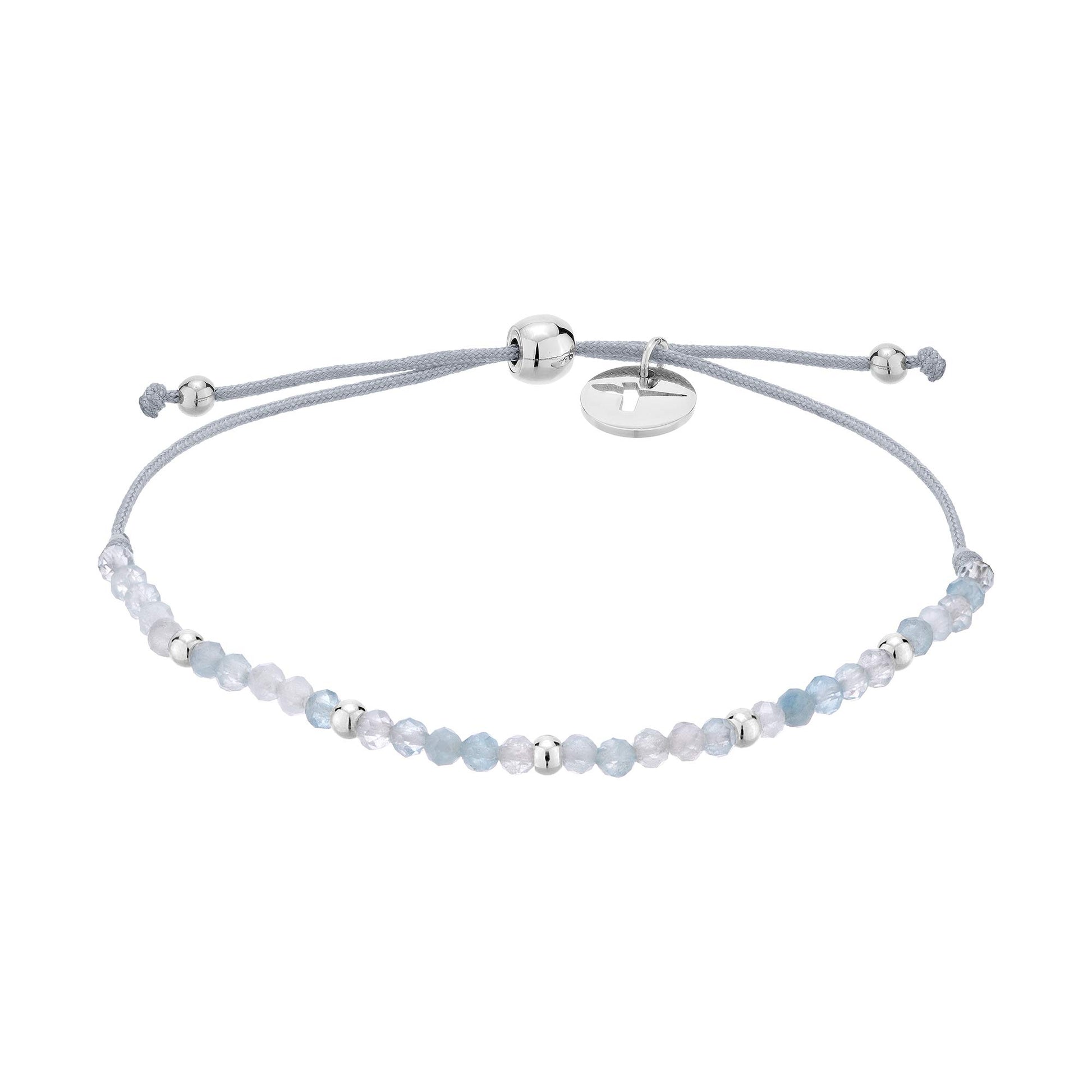 Tamaris Damen-Armband aus Aquamarin Edelsteinen und Edelstahl-Beads