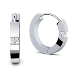 AMOONIC Creolen 'Twinkle' - Silber 925 mit Zirkonia (Diamant Ersatz) für Damen inkl. Luxusetui
