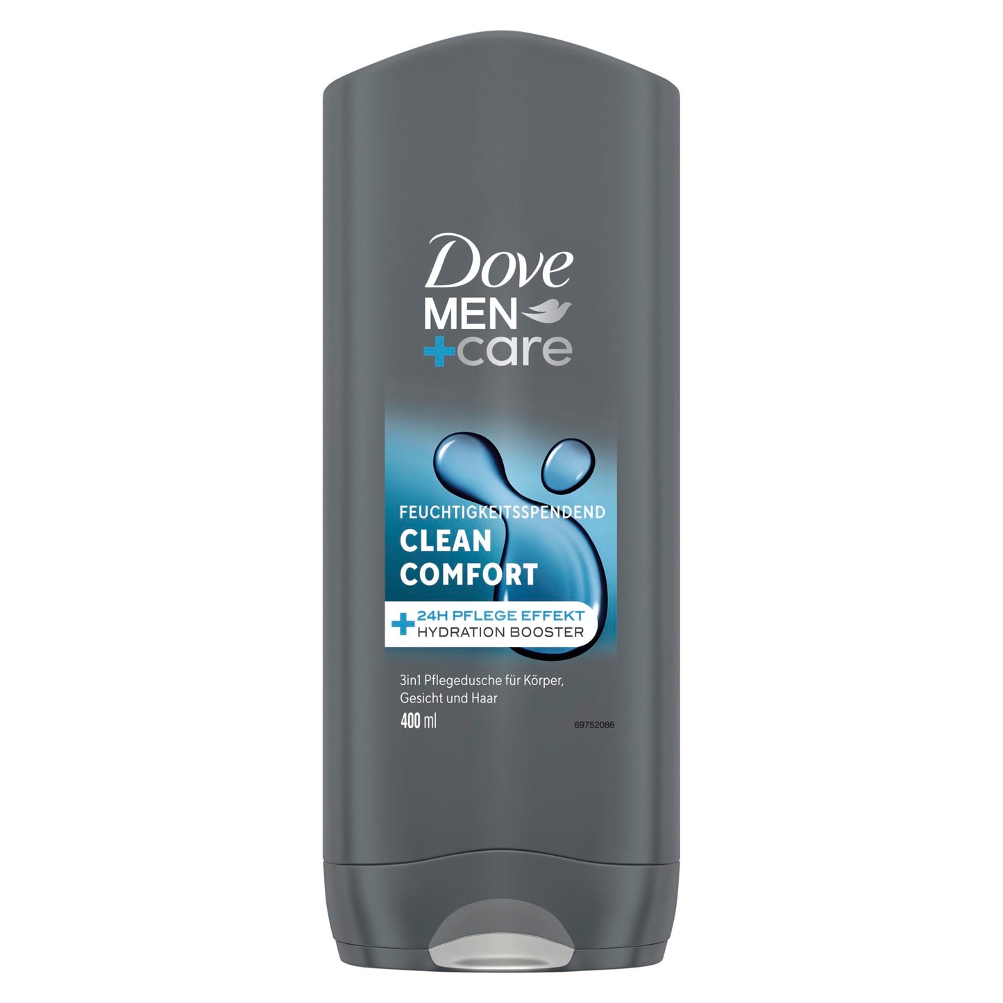 Dove Men+Care 3-in-1 Duschgel 'Clean Comfort' Duschbad für Körper, Gesicht und Haar (6x400ml)