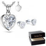AMOONIC Damen Schmuck-Geschenkset | 925 Sterling Silber: Kette-Ohrring-Halskette