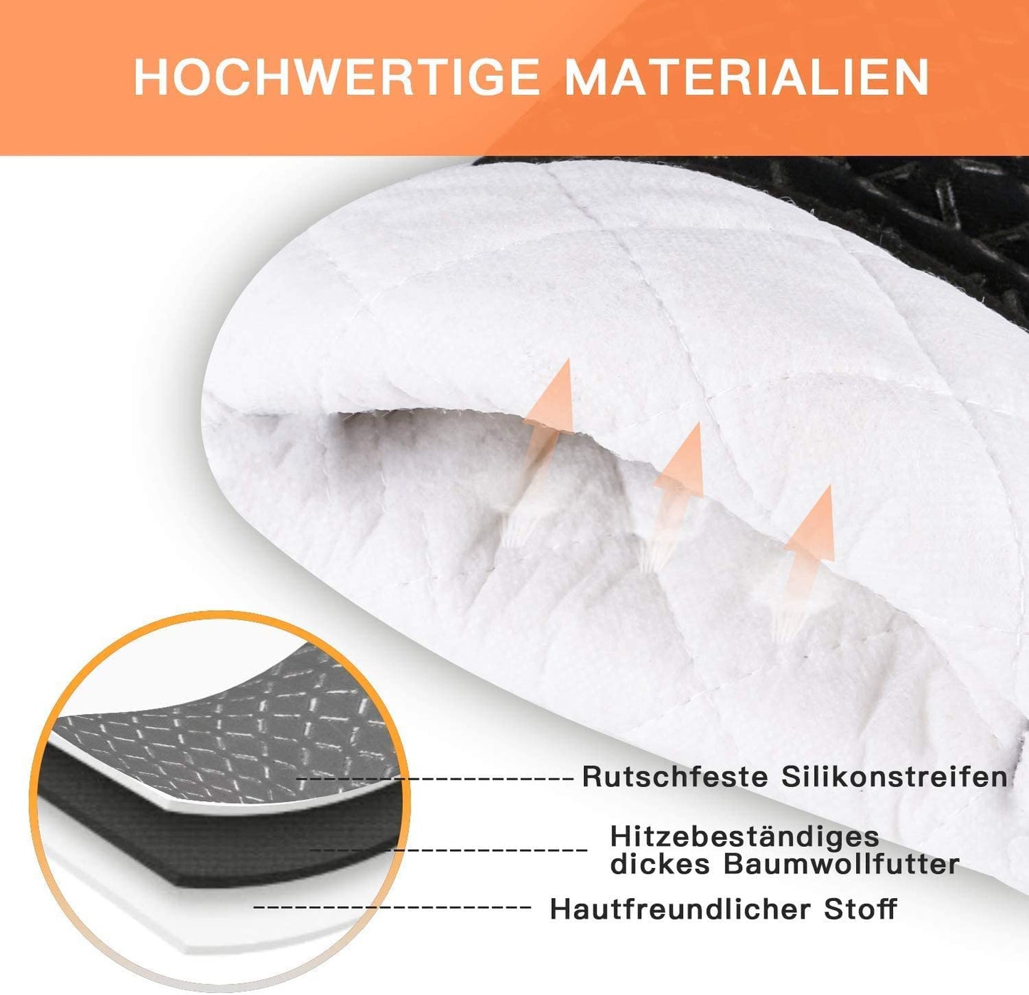 Ofenhandschuhe, Topflappen, Topfhandschuhe (4er Set), Backhandschuhe