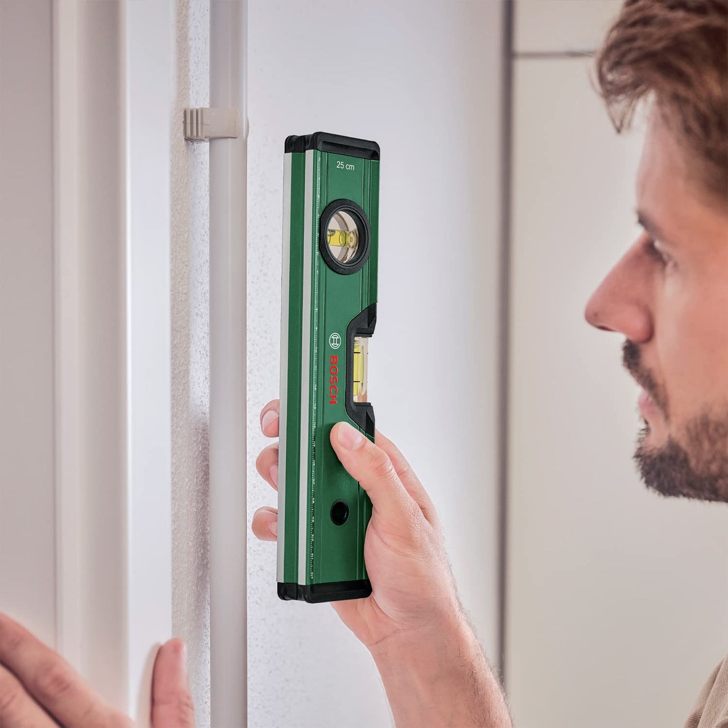 Bosch marking set with spirit level 25cm, scale 2m and deep hole marker pencil