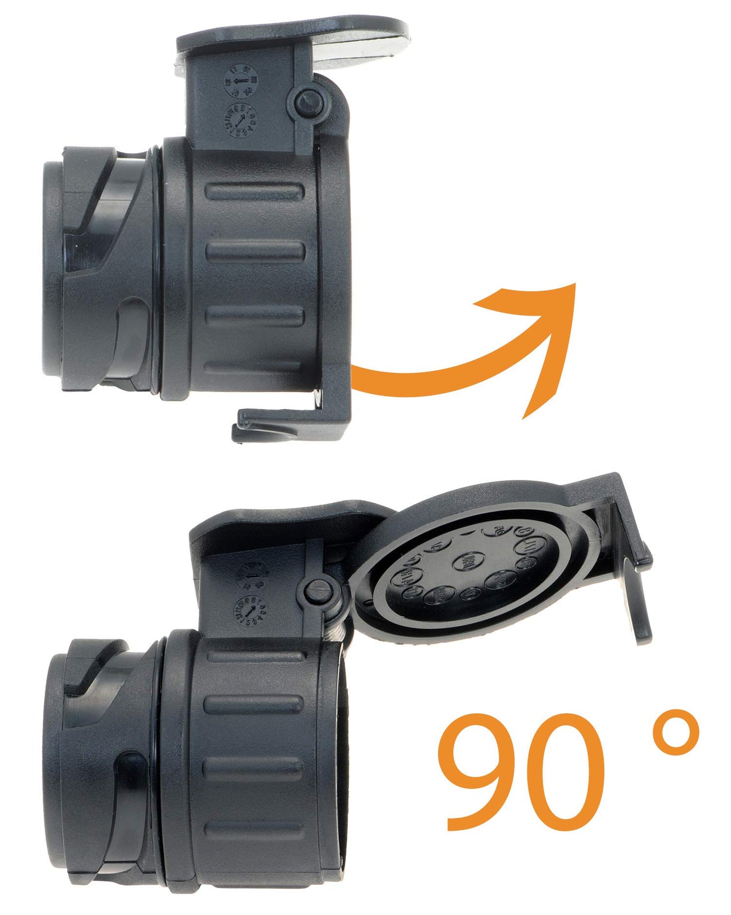 valonic Premium Anhänger Adapter (13 auf 7-polig) für Pkw, Kfz und LKW | Schwarz