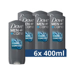 Dove Men+Care 3-in-1 Shower Gel 'Clean Comfort' Shower Gel for Body, Face and Hair (6x400ml)