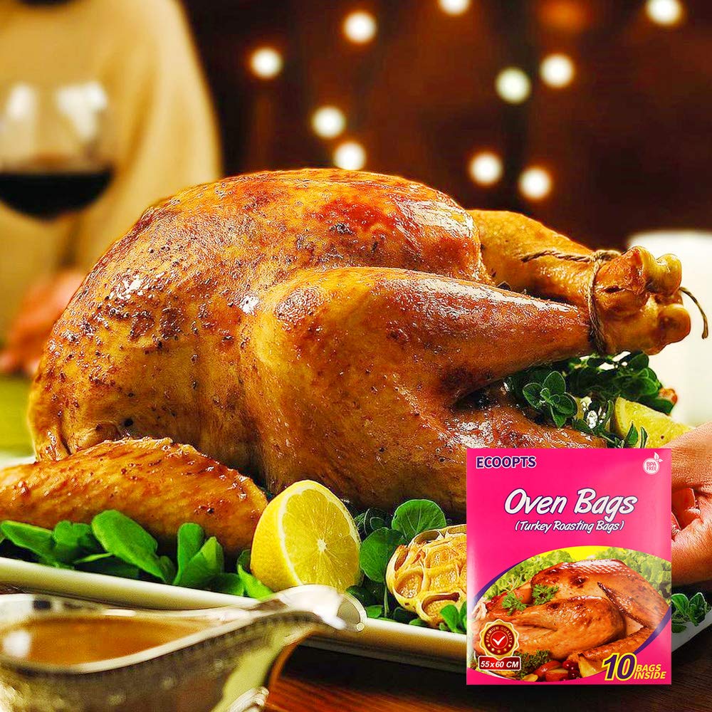 ECOOPTS Ofen Bratbeutel für Truthahn, Huhn, Fleisch, Gemüse (10x - 430x550mm)