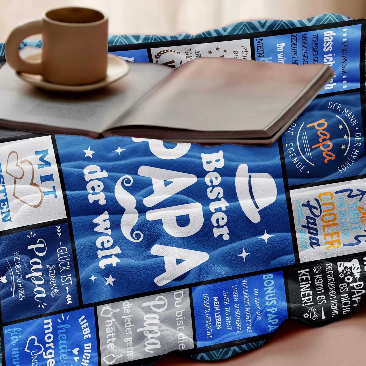 Super Weiche Kuscheldecke: Geschenke für Papa, personalisiertes Geschenk für Vatertag