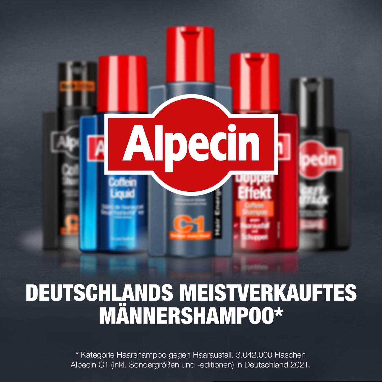 Alpecin Coffein-Shampoo C1 (2x600ml) gegen erblich bedingten Haarausfall