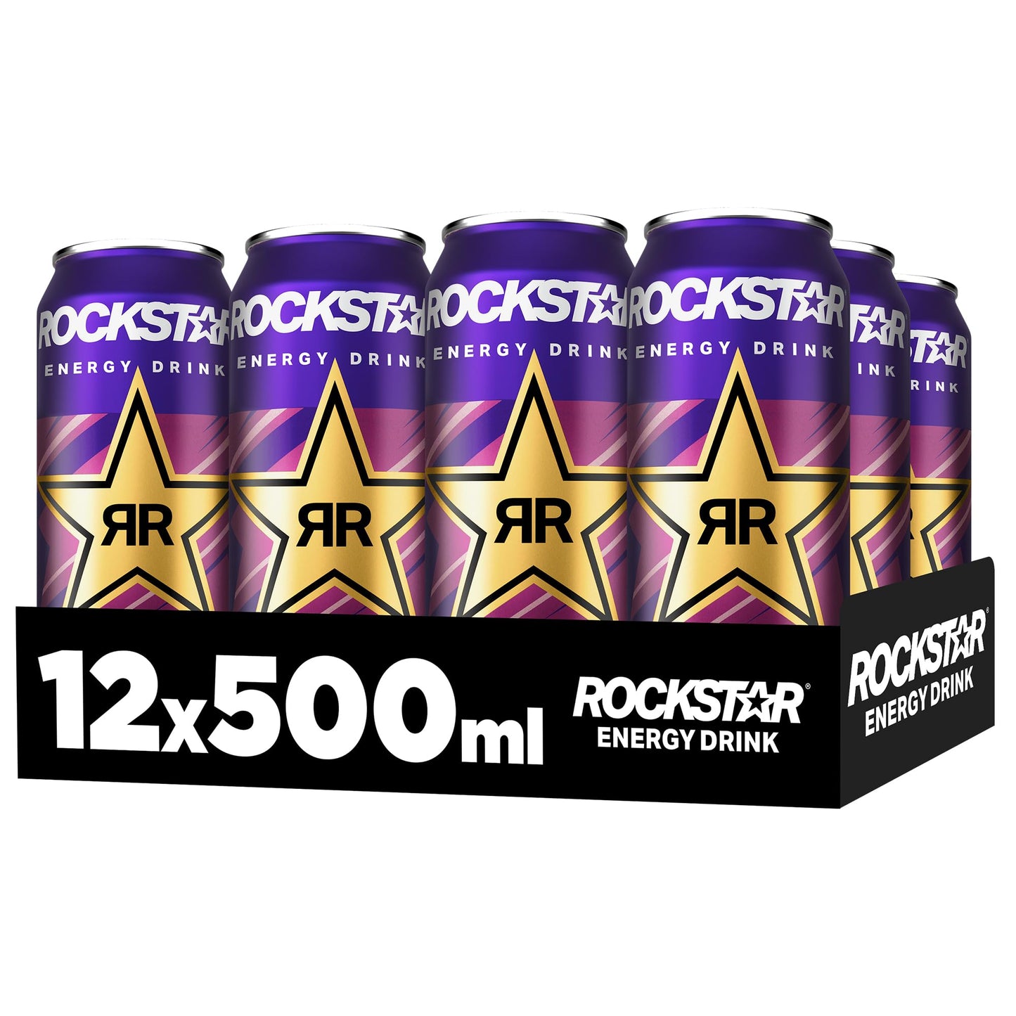Rockstar Energy Drink (Tropical Guava) 12x 500ml- Erfrischungsgetränk für den Energie Kick