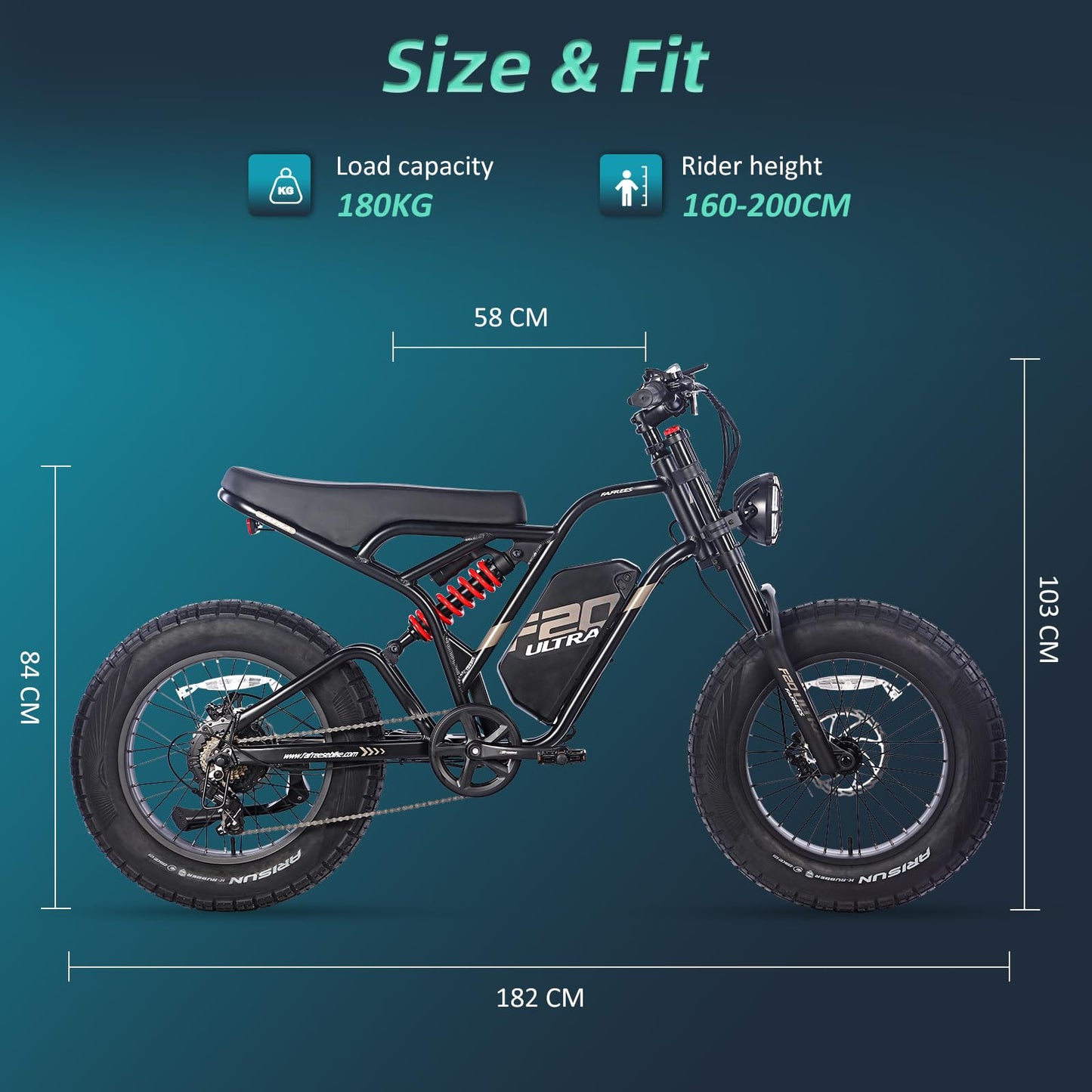 FAFREES F20 Ultra E-Bike mit Akku, 48V, 25Ah/1200Wh bis 140km Reichweite