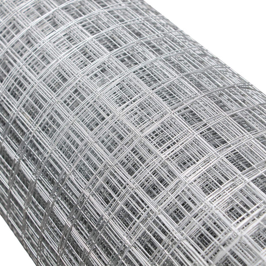 WILTEC Maschendrahtzaun mit 19x19mm Drahtstärke: (1m x 10m x 0,75mm): Volierendraht 4-Eck aus Stahl verzinkt