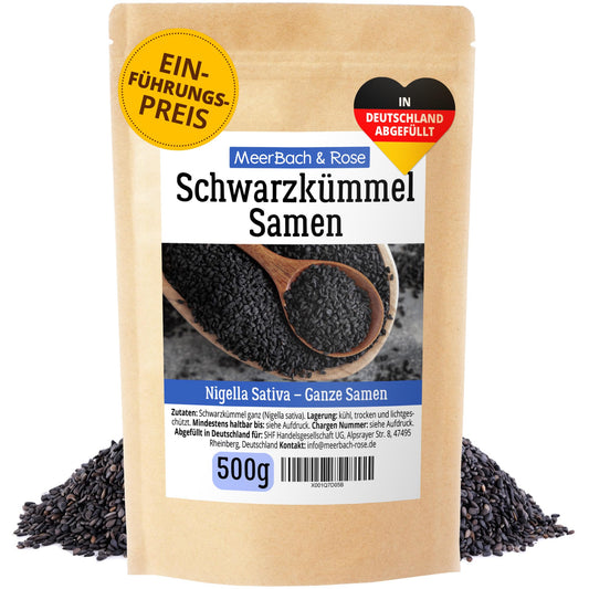 Schwarzkümmel ganze Samen (500g): Nigella Sativa, der Allrounder in Ihrer Küche