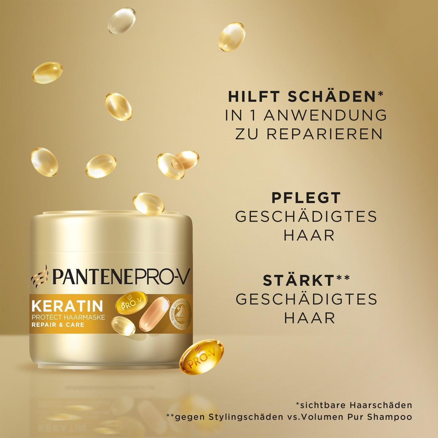 Pantene Pro-V XL Repair & Care Keratin Protect Haarmaske (500ml) mit Pro-V Formel & Active Nutri-Plex