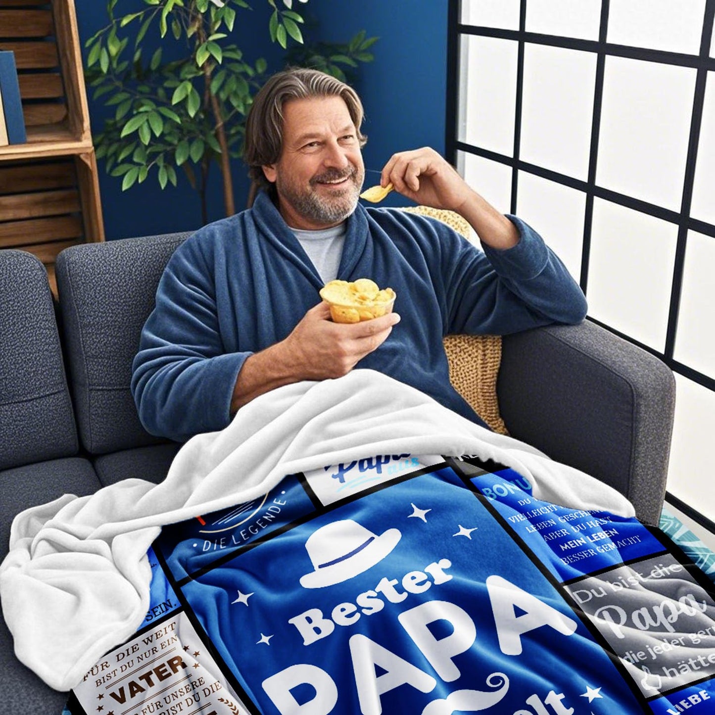 Super Weiche Kuscheldecke: Geschenke für Papa, personalisiertes Geschenk für Vatertag