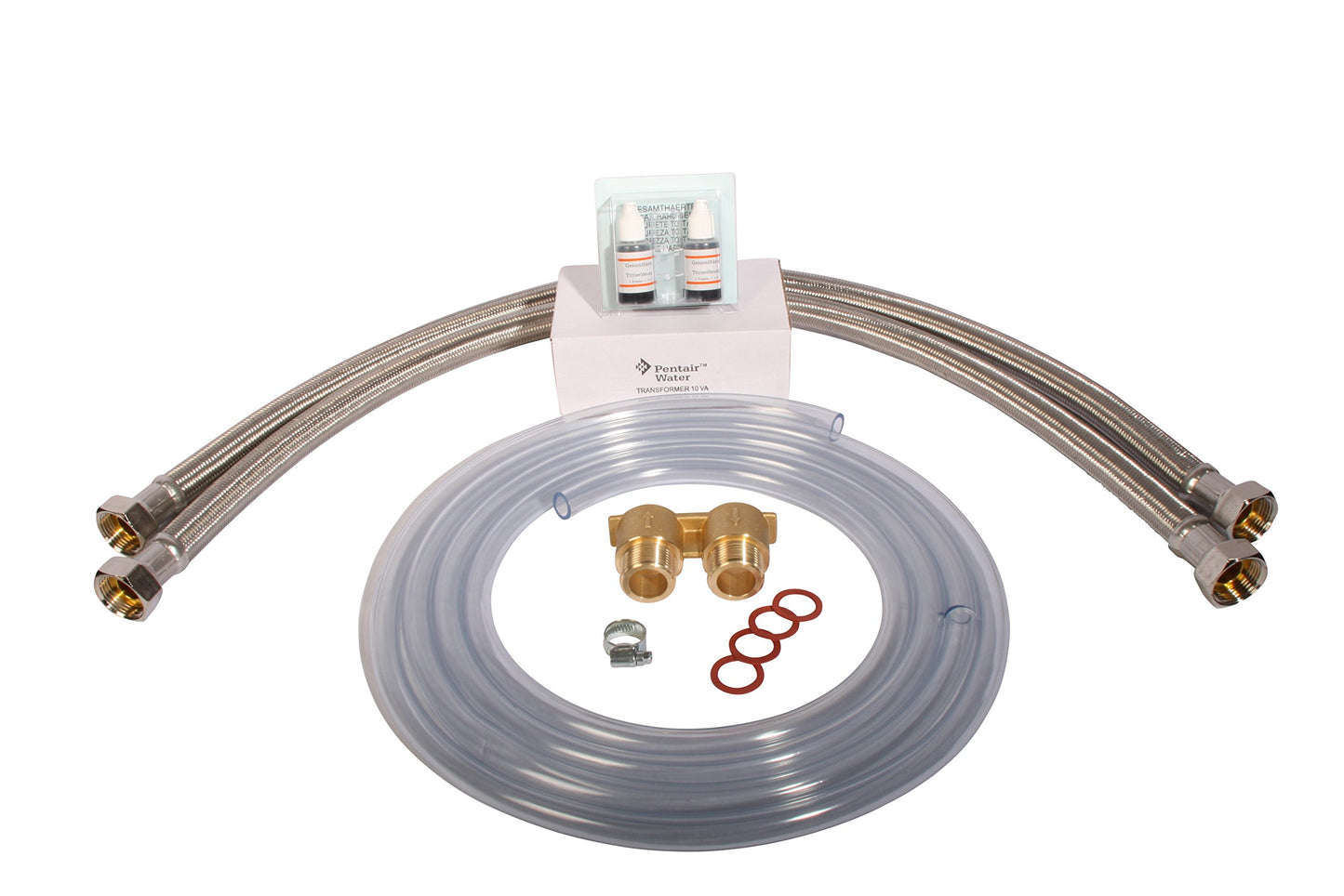 Aqmos water softening system (R2D2-72) with connection set and mounting block: anti-limescale system