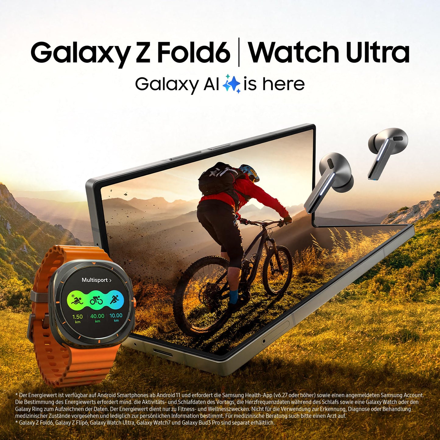 Samsung Galaxy Z Fold6 AI-Smartphone mit Garantie: 256GB Speicher, 50MP Kamera