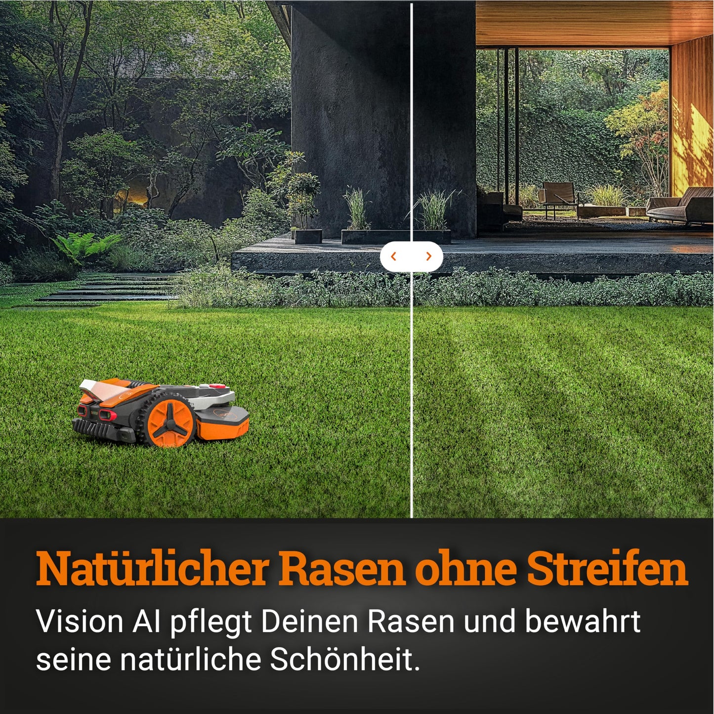 WORX Landroid Vision M600 KI-Mähroboter (WR206E.1) für Gärten bis 600m²: WLAN & Bluetooth, Igelschutz
