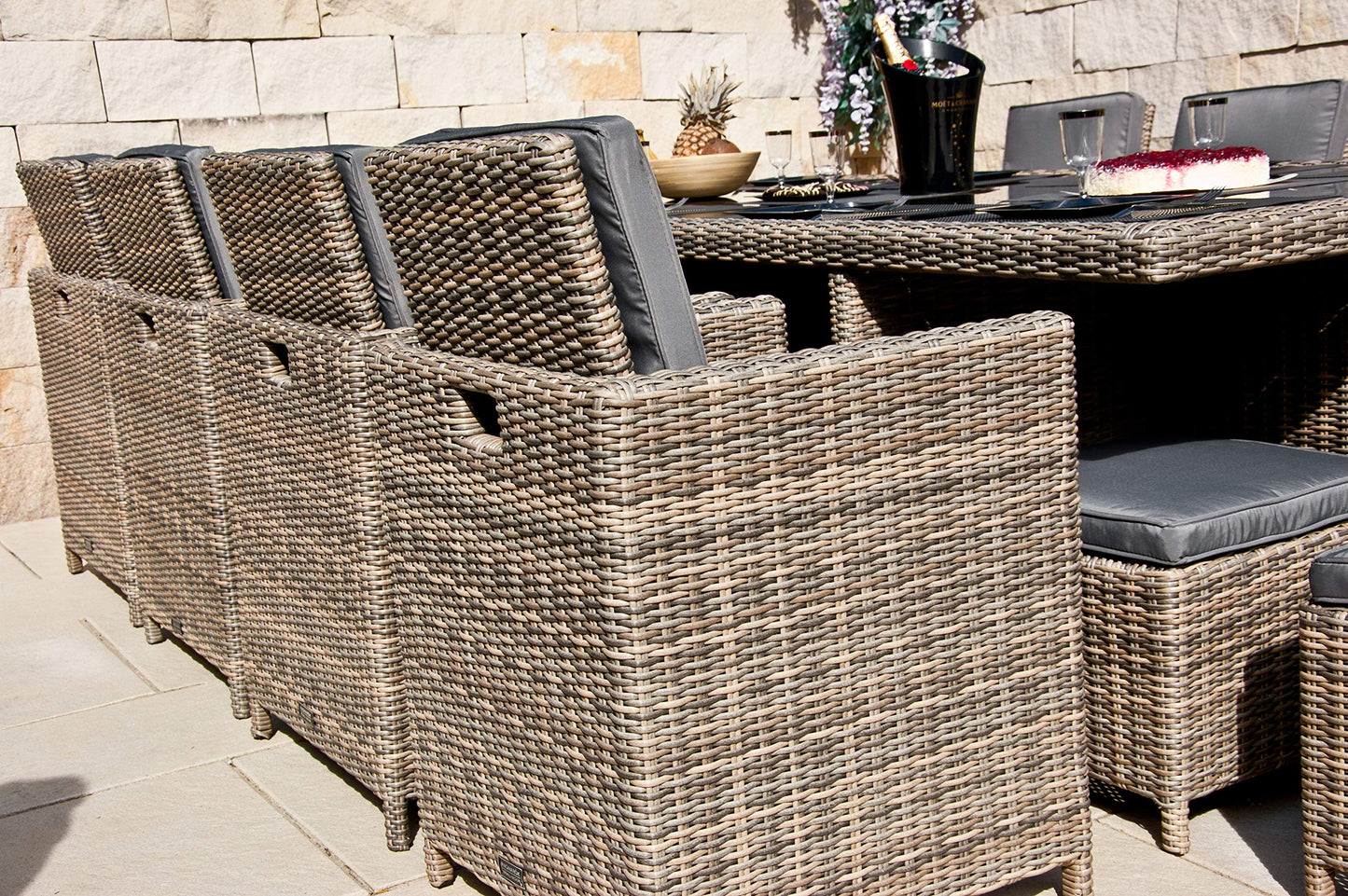 Ragnarök furniture design garden dining set for 12 people: Premium quality from Germany