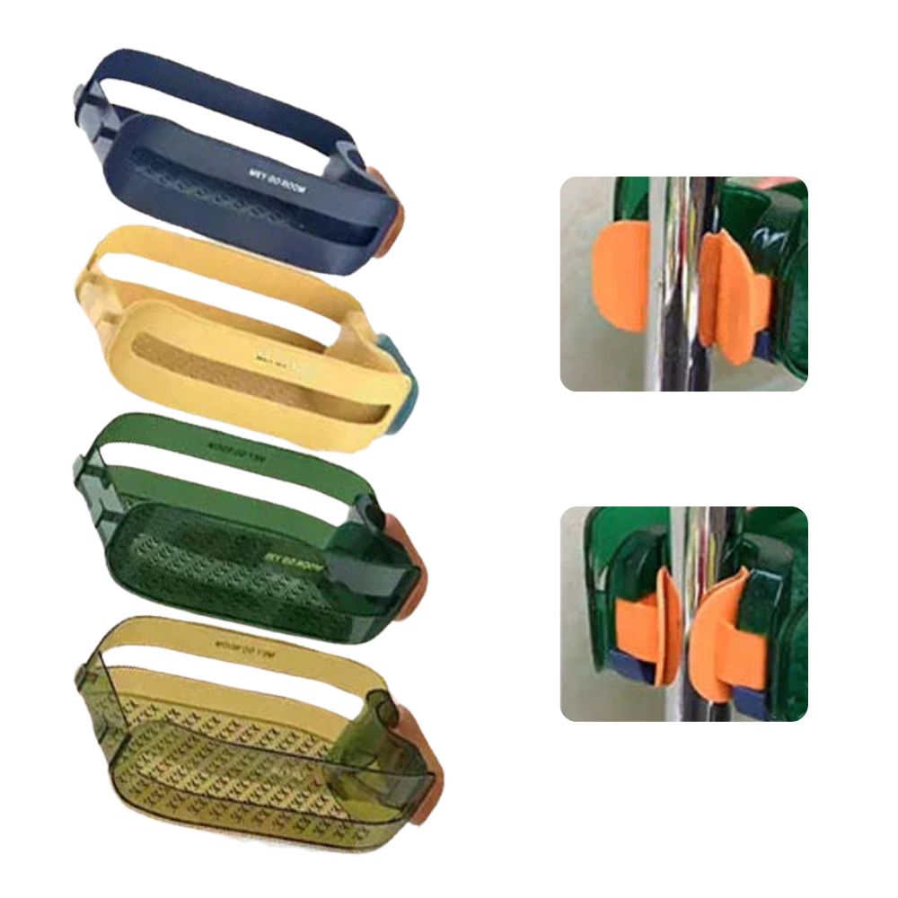 2-in-1 Abtropfgestell für Wasserhahn | Einclip-Fixierung, Küchen- & Bad-Organizer