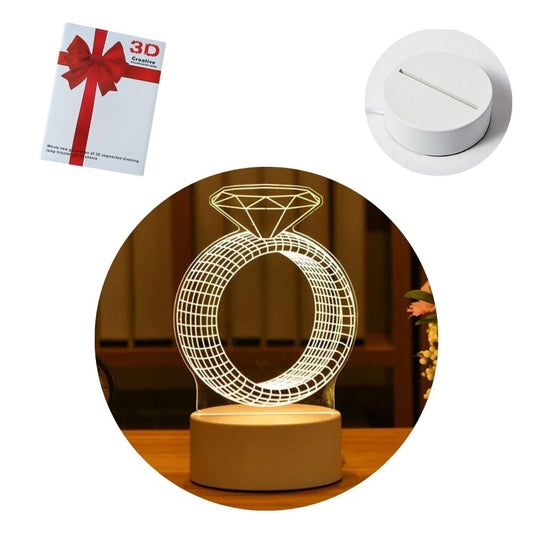 3D Acryl-USB-LED-Nachtlicht | Perfektes Geschenk: Warmweiß