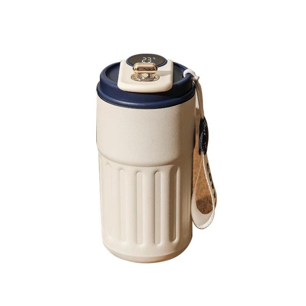 Intelligente Thermosflasche | Digitales LED-Temperatur-Kaffeetasse: Edelstahlbecher (Blau)