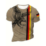 Germany Flag with Eagle in 3D Men's T-Shirt | Euro 2024 Streetwear