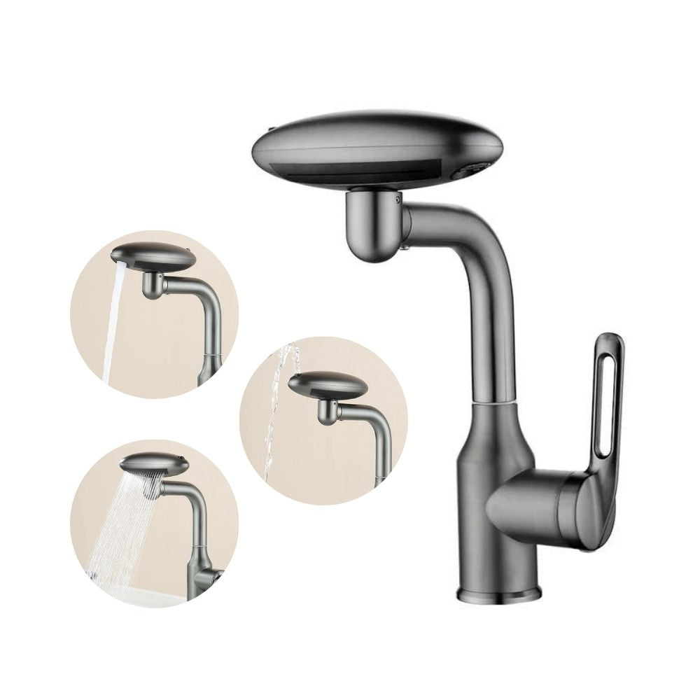Edelstahl Wasserhahn mit 360° Rotation - 4 Wassermodi | Mehrschichtfiltration