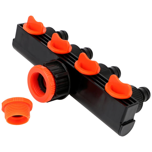 4-Wege Ventilverteiler 3/4-Zoll Wasserverbindung für Gartenschläuche