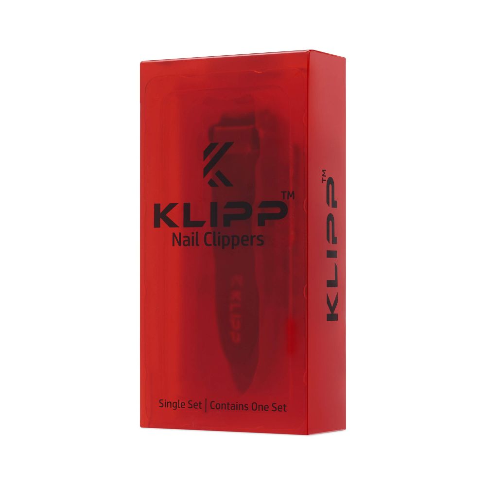 KLIPP Nagelknipser für Männer mit Auffangbehälter mit ergonomischem Hebel inkl. Ziplockbeutel