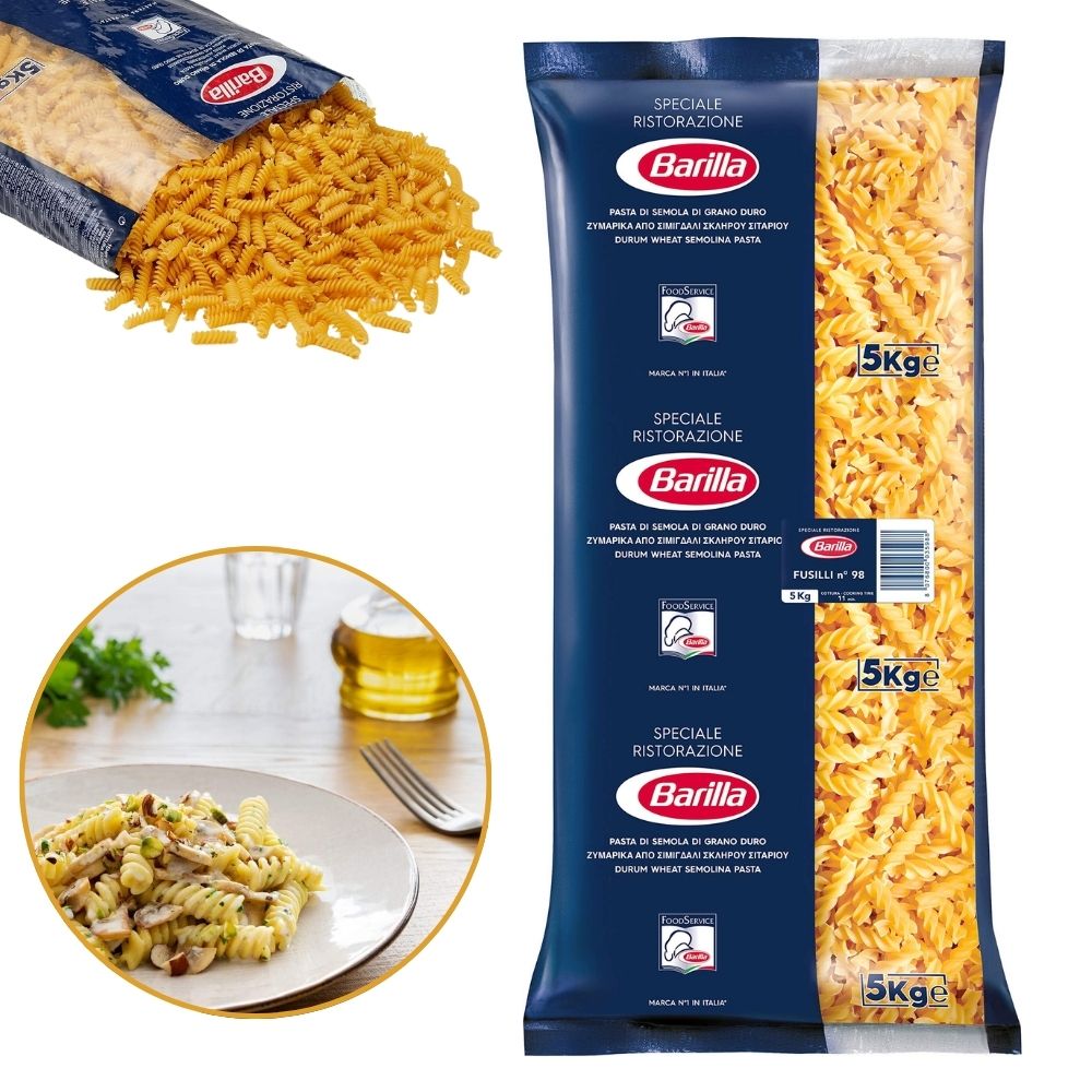 Barilla Hartweizen Pasta Fusilli - n. 98 XXL-Pack (5kg)