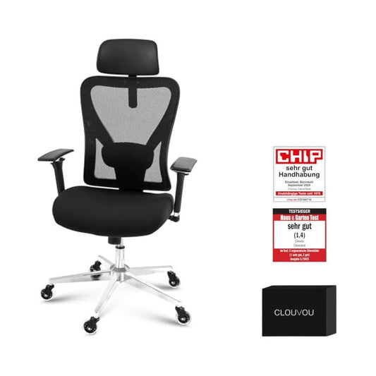 CleverSeat Bürostuhl Ergonomisch 100% individuell einstellbar | Drehstuhl >150kg