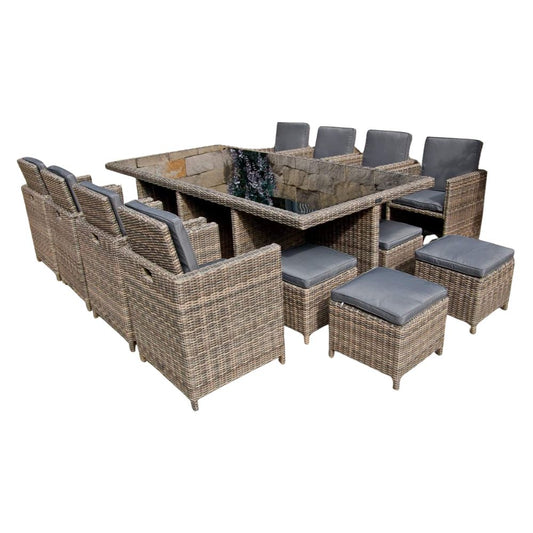 Ragnarök-Möbeldesign Garten-Essgruppe für 12 Personen: Premiumqualität aus Deutschland