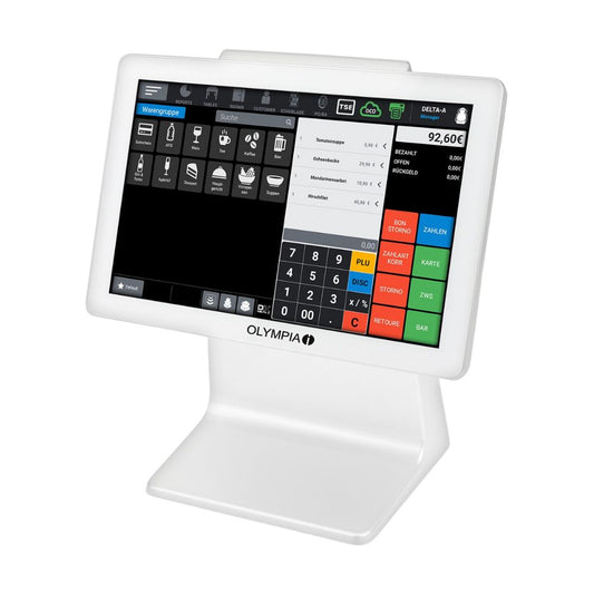 Olympia TS10 Touchscreen Kassensystem für Gastronomie & Einzelhandel: Scanner, Kundenanzeige