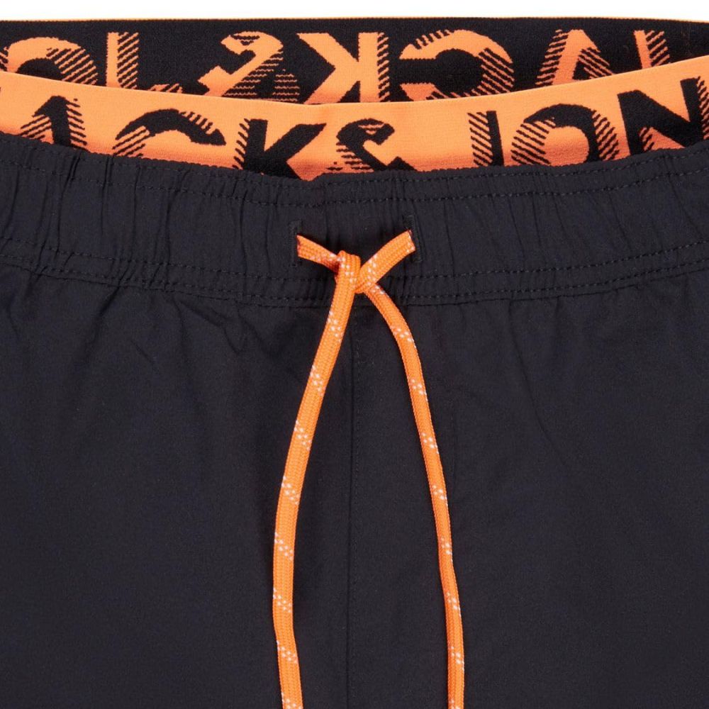 JACK & JONES 'Maui' Badehose Herren mit doppelter Bund: Farbe - Shocking Orange