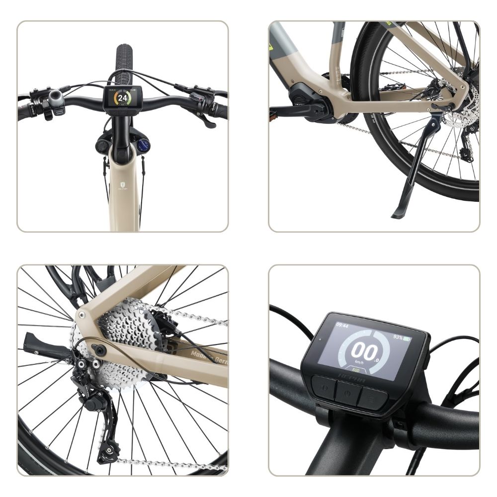 HEPHA E-Bike Trekking 7 Ultra: 100Nm, 708Wh Akku (bis zu 200km), Smart APP, 10-Gang
