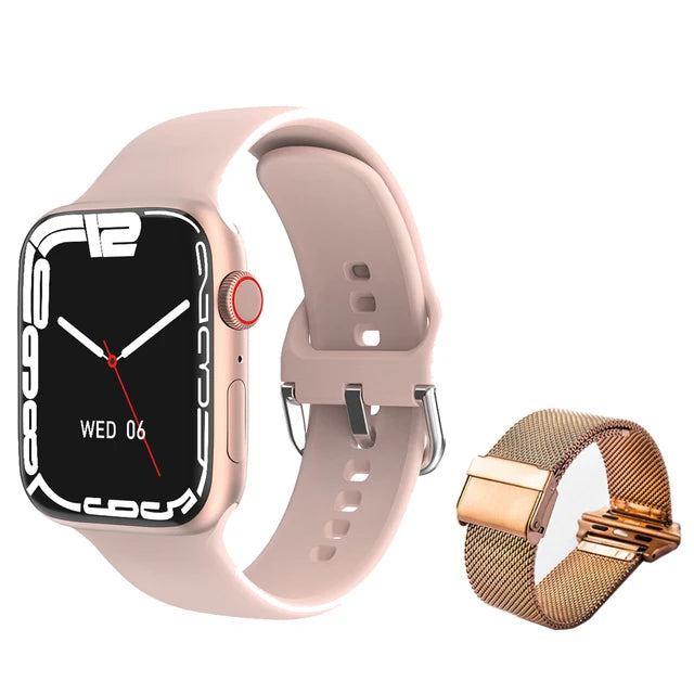 Ultra Watch Serie 9 - NFC, BT Anruf, Wasserdicht, 2,05" Display, Kabelloses Laden - Rosa5
