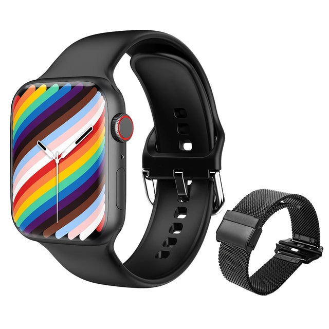 Ultra Watch Serie 9 - NFC, BT Anruf, Wasserdicht, 2,05" Display, Kabelloses Laden - Schwarz4