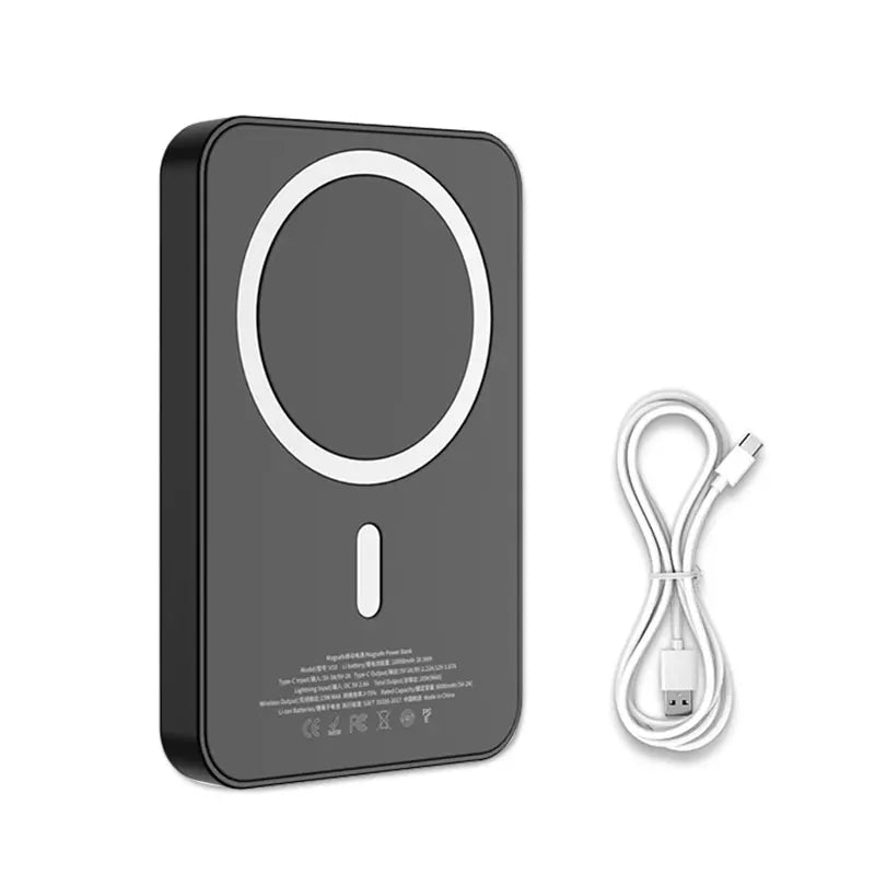 ROCOREN 10.000mAh Magnetische Powerbank: 20W Wireless Schnellladegerät für iPhone 15/14/13/12 Pro-Pro Max 4