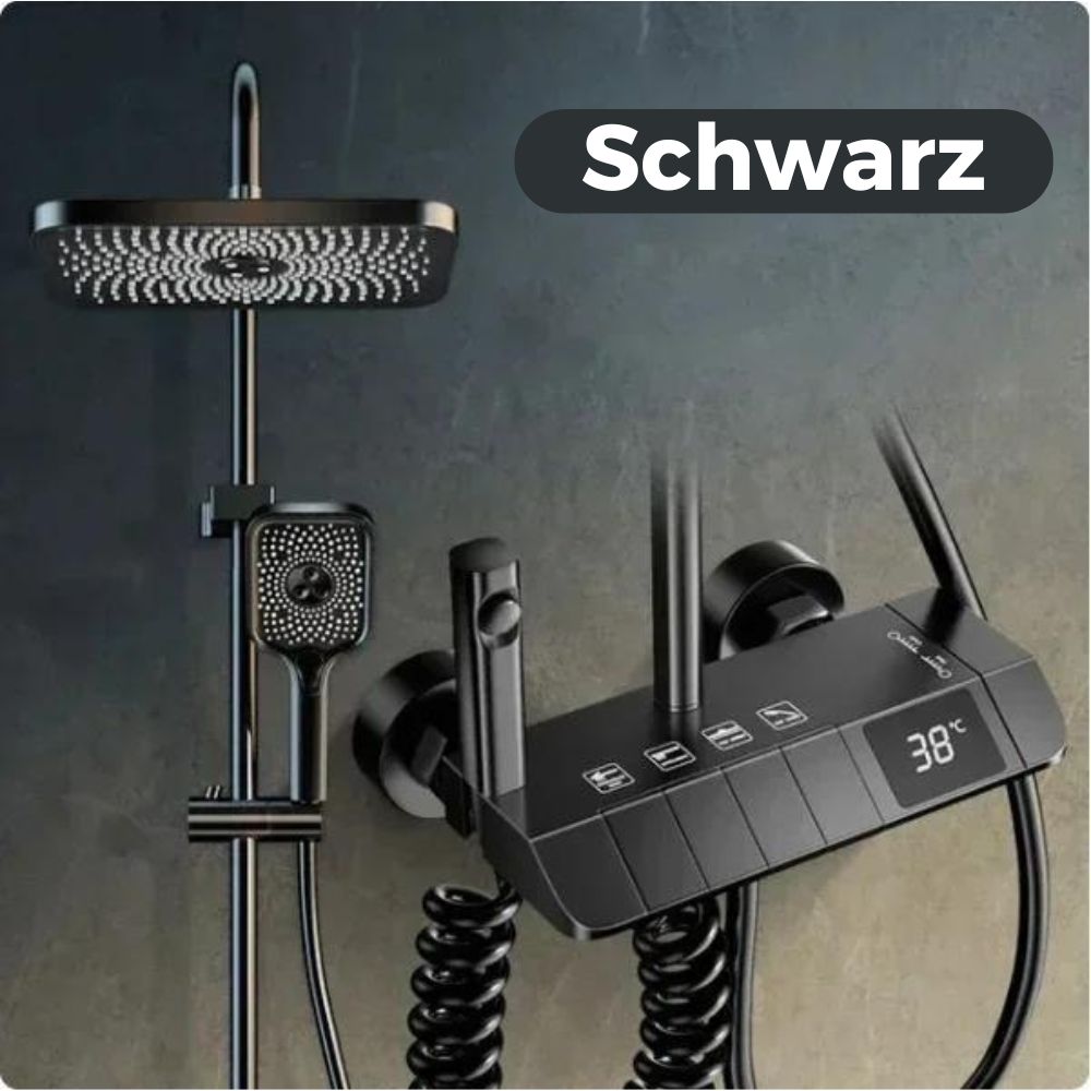 All-In-One Duschsystem mit Digitalanzeige und Thermostat | 4 Funktionen