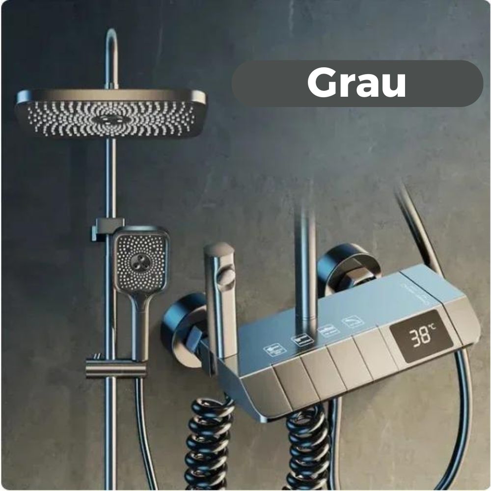 All-In-One Duschsystem mit Digitalanzeige und Thermostat | 4 Funktionen