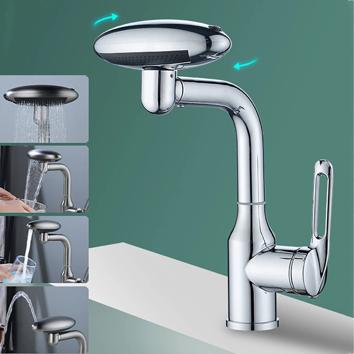 Edelstahl Wasserhahn mit 360° Rotation - 4 Wassermodi | Mehrschichtfiltration 3