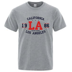 CALIFORNIA 1986 LA-College League | USA Streetwear: Breathable Cotton T-Shirt