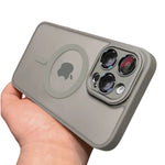 Premium Titanium iPhone Case: Transparent, Magnetic, Wireless Charging Compatible