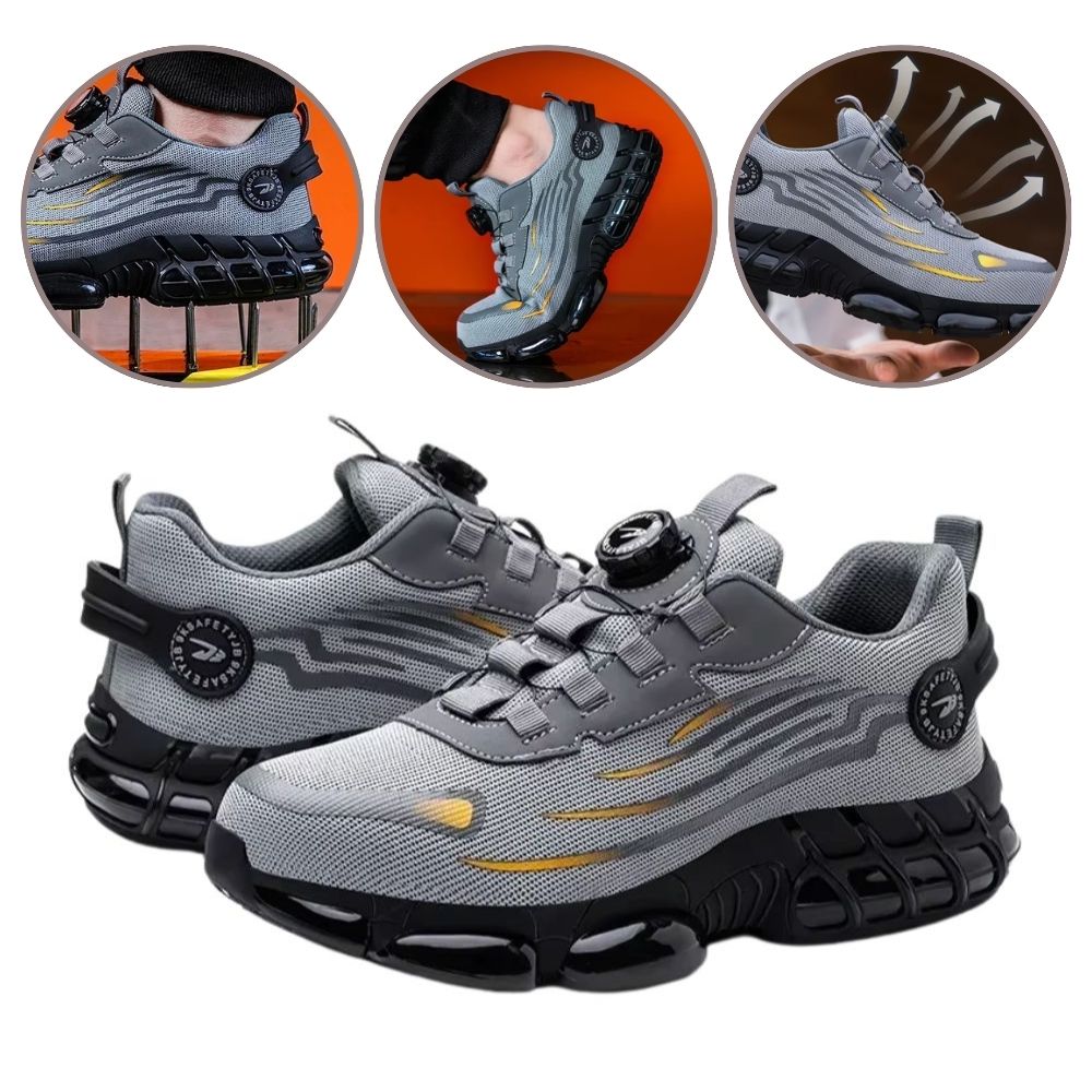 Rotating Button Sicherheitsschuhe | Herren Outdoor-, Arbeitsschuhe: Anti-Smash, Anti-Puncture